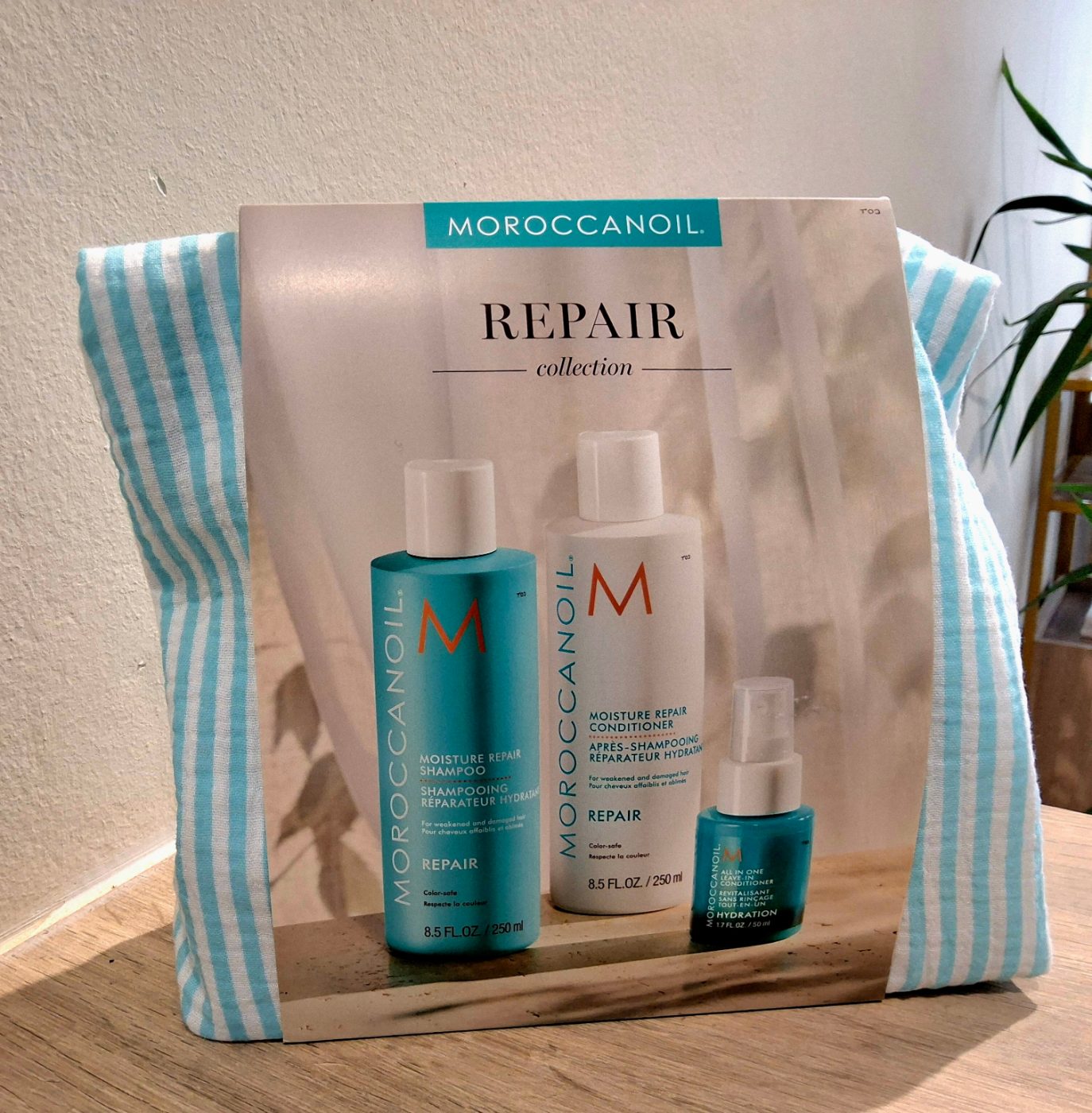 Kit Repair porta rayado celeste